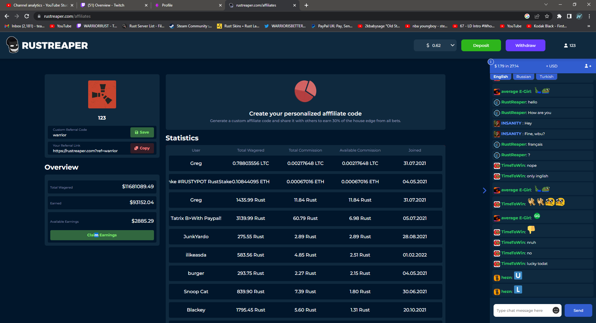 RustReaper affiliates